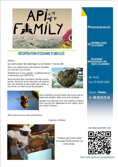 Apifamily affiche recuperation essaims